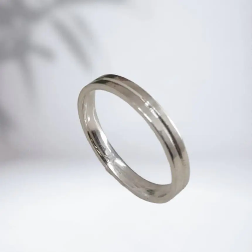 Aliança masculina reta 3mm