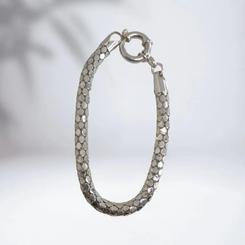 Pulseira malha pipoca