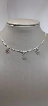 Choker de Trevos Vazados Prata Lisa