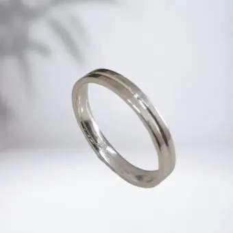 Aliança masculina reta 3mm