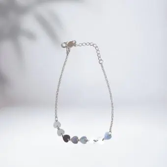 Pulseira 8 coraçoes liso - Código 1810