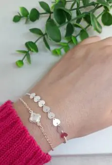 Pulseira 8 coraçoes liso