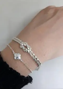 Pulseira malha Nó duplo