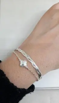 Pulseira trançada dois fios