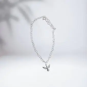 Pulseira elos de coração com pingente Espirito Santo