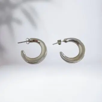 Brinco meia argola eletroformação