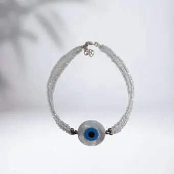 Pulseira olho grego com cristais