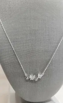 Colar borboletas cravejado zirconia