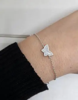Pulseira borboleta madreperola