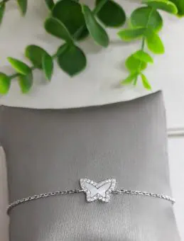 Pulseira borboleta madreperola