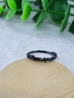 Anel Pai Nosso Ródio Negro
