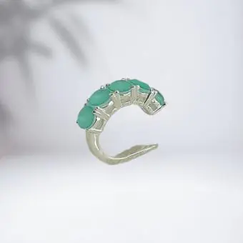 Piercing  fake zirconia verde - Código 1915