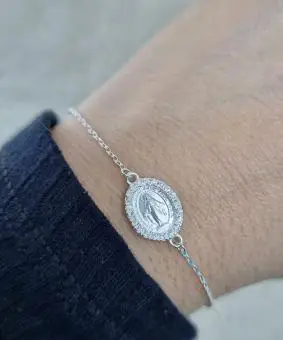 Pulseira Medalha Nossa Senhora das Graças M