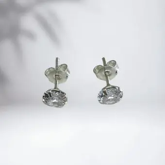Brinco zirconia ponto luz 5mm - Código 1935