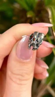 Berloque elefante vazado prata Bali