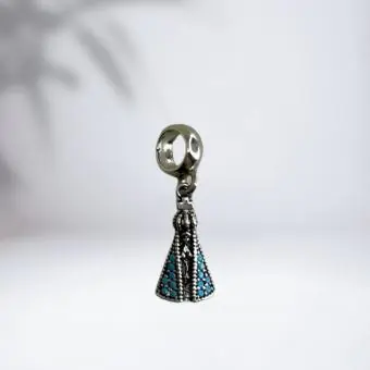 Berloque Nossa Senhora turquesa