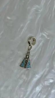 Berloque Nossa Senhora turquesa