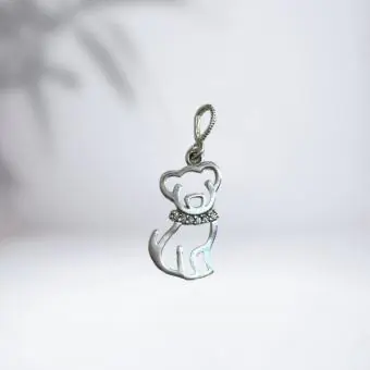 Pingente cachorro coleira zirconia - Código 1995