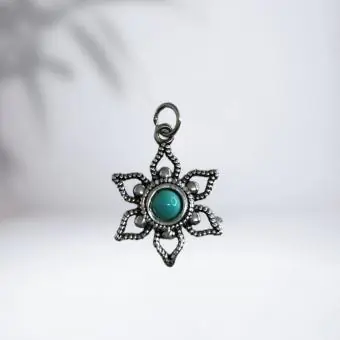Pingente mandala turquesa