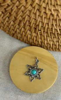 Pingente mandala turquesa