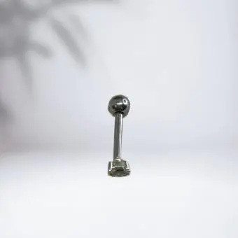 Piercing reto ponto luz retangular