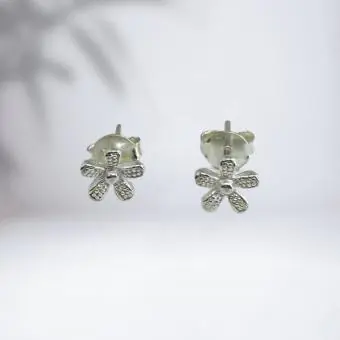 Brinco flor delicada pontilhada - Código 2051