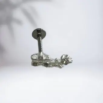 Piercing flor tripla zirconia