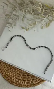 Pulseira ponto peruano Prata Bali