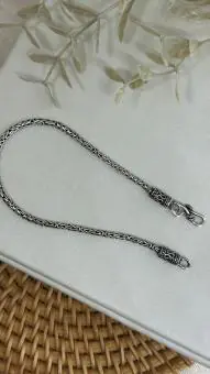 Pulseira ponto peruano Prata Bali fina